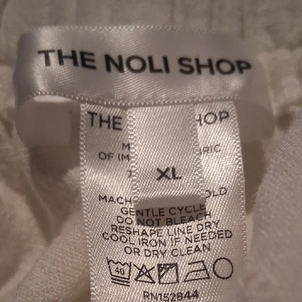 Noli The Label XL Wide Leg Linen Blend Rayon High Rise Pants Neutral NWOT - Picture 2 of 5